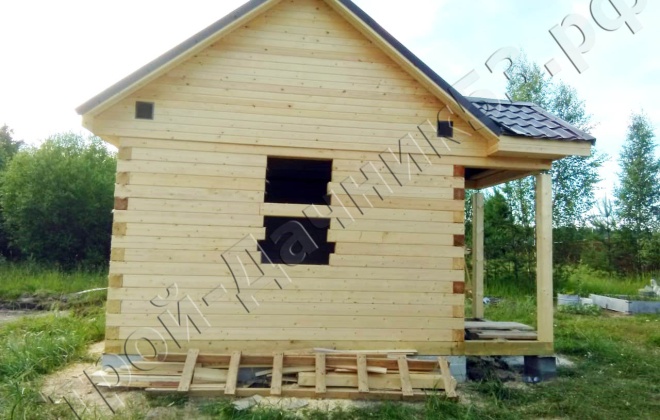 3 Брусовая баня Б-11, 6×4, 26 м², Ленинградская область, Всеволожский район, КП «Белоостровская Жемчужина» (2)